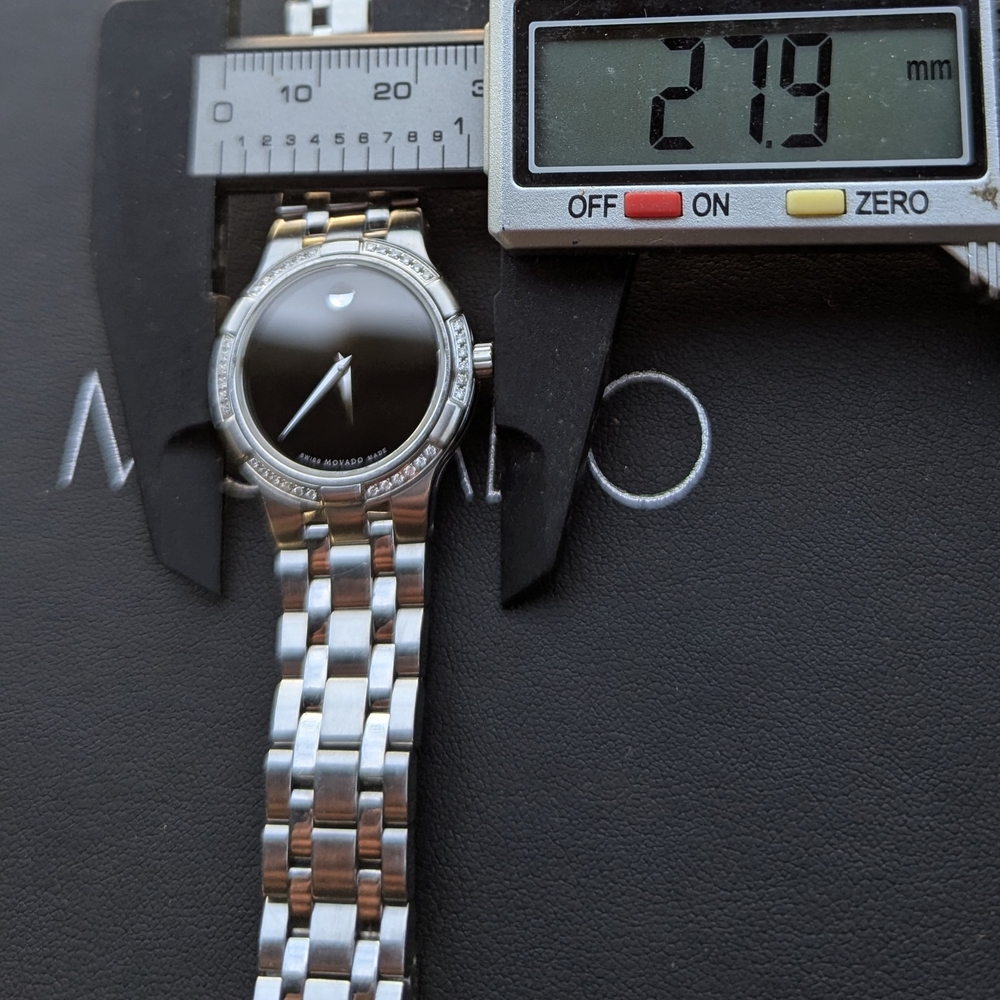 Movado Silver Diamond Watch - Picture 11 of 12
